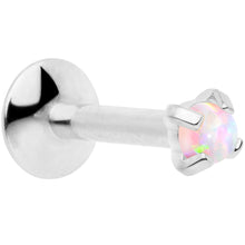 将图片加载到图库查看器，16G 1/4 2mm White Syn Opal G23 Titanium Internal Thread Labret
