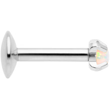 将图片加载到图库查看器，16G 1/4 2mm White Syn Opal G23 Titanium Internal Thread Labret
