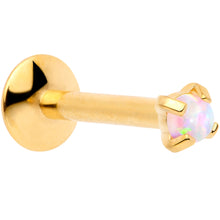 Load image into Gallery viewer, 16G 5/16 2mm Syn Opal Gold G23 Titanium Internal Thread Labret
