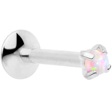 将图片加载到图库查看器，16G 5/16 2mm White Syn Opal G23 Titanium Internal Thread Labret
