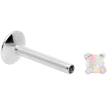 将图片加载到图库查看器，16G 5/16 2mm White Syn Opal G23 Titanium Internal Thread Labret
