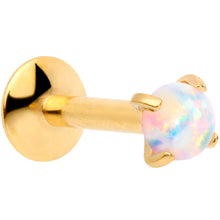 Load image into Gallery viewer, 16G 5/16 3mm Syn Opal Gold G23 Titanium Internal Thread Labret
