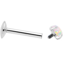 Load image into Gallery viewer, 16G 5/16 3mm White Syn Opal G23 Titanium Internal Thread Labret
