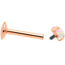 将图片加载到图库查看器，16G 5/16 3mm Syn Opal Rose Gold G23 Titanium Internal Thread Labret

