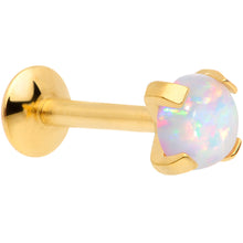 将图片加载到图库查看器，16G 5/16 4mm Syn Opal Gold G23 Titanium Internal Thread Labret
