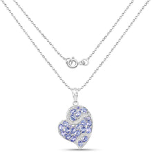 Load image into Gallery viewer, 3.40 Carat Genuine Tanzanite and White Topaz .925 Sterling Silver Pendant
