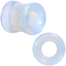 Load image into Gallery viewer, Translucent White Glass Tunnel Plug Set 2G to 1 Inch
