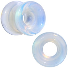 Load image into Gallery viewer, Translucent White Glass Tunnel Plug Set 2G to 1 Inch
