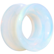 Load image into Gallery viewer, Translucent White Glass Tunnel Plug Set 2G to 1 Inch
