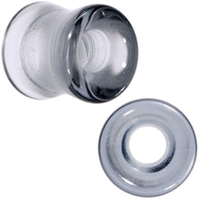 将图片加载到图库查看器，Translucent Black Glass Tunnel Plug Set 2G to 1 Inch
