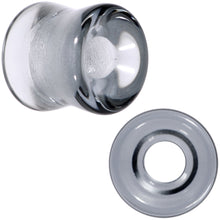 将图片加载到图库查看器，Translucent Black Glass Tunnel Plug Set 2G to 1 Inch
