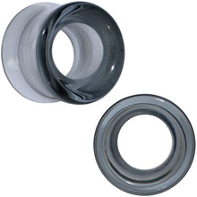 将图片加载到图库查看器，Translucent Black Glass Tunnel Plug Set 2G to 1 Inch
