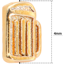 Load image into Gallery viewer, 20G 5/16 Gold Tone Happy Hour Beer Mug L Shaped Nose Ring
