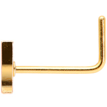 Load image into Gallery viewer, 22G 5/16 Gold Tone Glass of Champagne L Shaped Nose Ring
