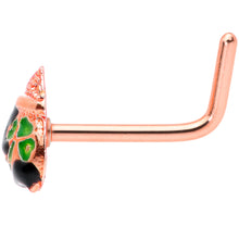 Load image into Gallery viewer, 20G 5/16 Rose Gold Tone Pot O Gold L Shaped Nose Ring

