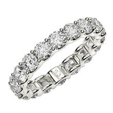 Load image into Gallery viewer, Round Cut Lab Grown Diamond Eternity Ring in 14k White Gold (2 cttw FG/VS2)
