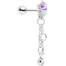 将图片加载到图库查看器，16G 1/4 Aurora Clear Gem Star Dangle Cartilage
