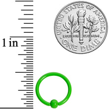 将图片加载到图库查看器，16G 3/8 Green Glow in the Dark BCR Captive Ring Set
