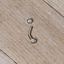 Load image into Gallery viewer, 14G 5/16 Clear Speckled Acrylic End Curved Eyebrow Ring
