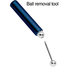 Load image into Gallery viewer, 5mm to 6mm Navy Blue Aluminum Body Piercing Ball Removal Tool
