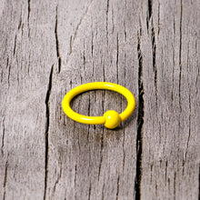 Load image into Gallery viewer, 16G 3/8 Yellow Glow in the Dark BCR Captive Ring Set of 2
