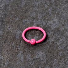 Load image into Gallery viewer, 16G 3/8 Pink Glow in the Dark BCR Captive Ring Set of 2
