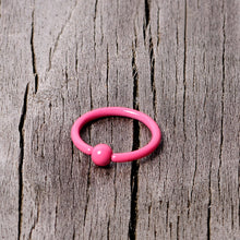 Load image into Gallery viewer, 16G 3/8 Pink Glow in the Dark BCR Captive Ring Set of 2
