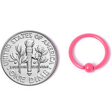 Load image into Gallery viewer, 16G 3/8 Pink Glow in the Dark BCR Captive Ring Set of 2
