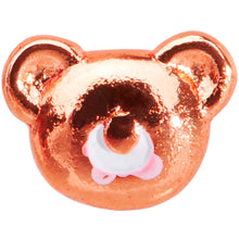 将图片加载到图库查看器，20G 5/16 Rose Gold Tone Tiny Teddy Bear L Shaped Nose Ring
