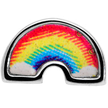 Load image into Gallery viewer, 20G 1/4 Red Yellow Blue Pride Rainbow L Shaped Nose Ring
