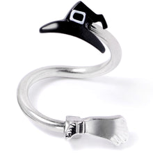 Load image into Gallery viewer, Hat and Broom Im a Witch Kit Halloween Spiral Twister Belly Ring
