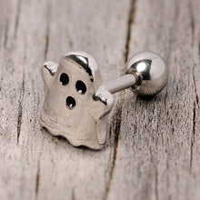 Load image into Gallery viewer, 16G 1/4 Spooky Ghost Halloween Cartilage Tragus Earring
