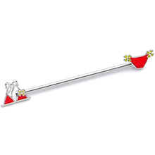 将图片加载到图库查看器，14G Red Itty Bitty Bikini Industrial Barbell 38mm
