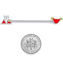 将图片加载到图库查看器，14G Red Itty Bitty Bikini Industrial Barbell 38mm
