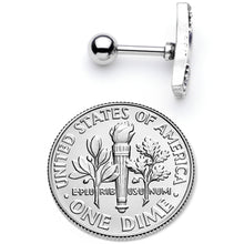 Load image into Gallery viewer, 16G 1/4 Clear Gem 50s Retro Sunglasses Cartilage Tragus Earring
