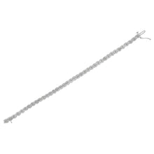 Load image into Gallery viewer, .925 Sterling Silver 1.0 cttw Miracle Set Diamond Spiraling Bezel Link Bracelet(I-J Color, I3 Clarity) -7.25"
