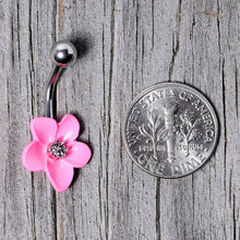 将图片加载到图库查看器，Spring Blossom Pretty Pink Flower Belly Ring
