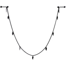 Load image into Gallery viewer, 14G 5/8 Black Gem Black Autumn Leaves Dangle Nipple Chain
