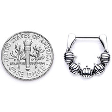 Load image into Gallery viewer, 16G 5/16 Pumpkin Patch Halloween Septum Clicker

