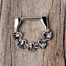 Load image into Gallery viewer, 16G 5/16 Gathering of Ghosts Halloween Septum Clicker
