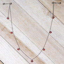 Load image into Gallery viewer, 14G 5/8 Red Monster Fang Halloween Dangle Nipple Chain
