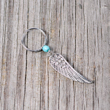 Load image into Gallery viewer, 20G 3/8 Clear Gem Feather Feathered Wing Dangle Closure Ring
