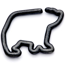 将图片加载到图库查看器，16G 5/16 Black Polar Bear Closure Ring

