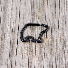 将图片加载到图库查看器，16G 5/16 Black Polar Bear Closure Ring
