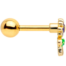 Load image into Gallery viewer, 16G 1/4 Gold Tone Snail Flower Cartilage Tragus Earring
