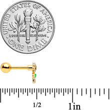Load image into Gallery viewer, 16G 1/4 Gold Tone Snail Flower Cartilage Tragus Earring
