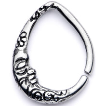 Load image into Gallery viewer, 16G 3/8 Man in the Crescent Moon Teardrop Right Ear Closure Ring
