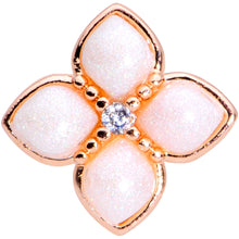 Load image into Gallery viewer, 16G 1/4 Clear Gem Rose Gold Tone Renaissance Cartilage Tragus
