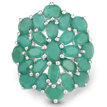 Load image into Gallery viewer, 5.88 Carat Genuine Emerald .925 Sterling Silver Ring
