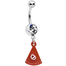 Load image into Gallery viewer, Clear Gem Pumpkin Pie Holiday Thanksgiving Dangle Belly Ring
